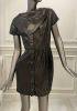 Кожаное платье Halston  Размер 40 