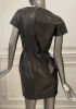 Кожаное платье Halston  Размер 40 