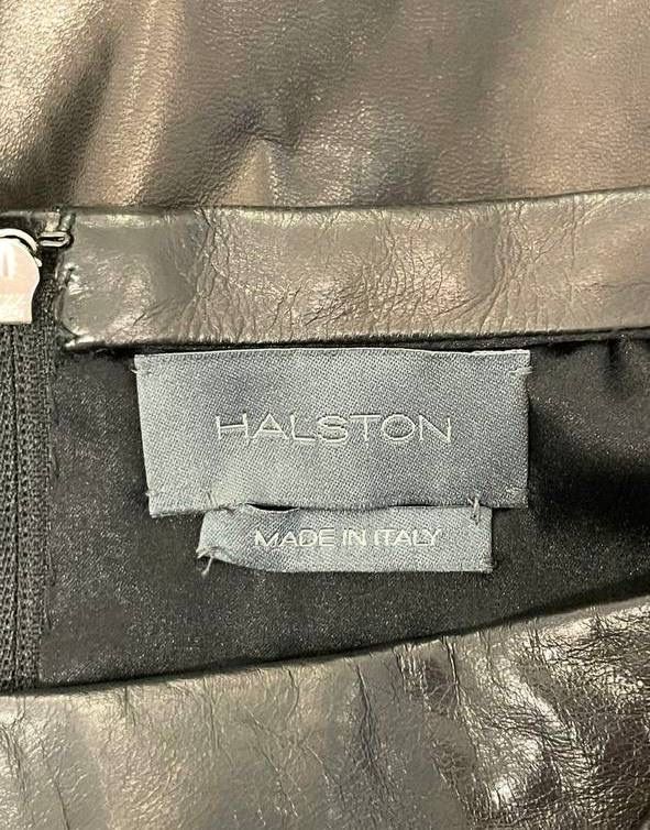 Кожаное платье Halston  Размер 40 