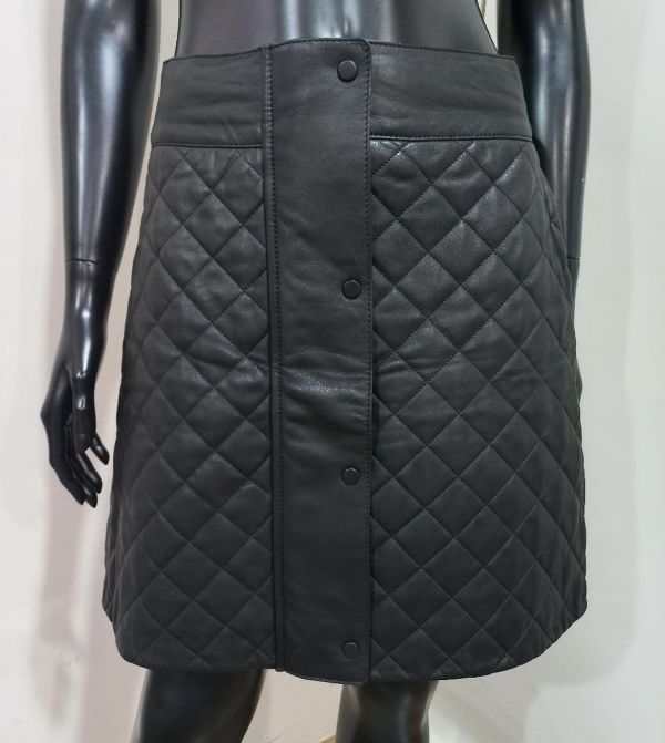 Юбка кожа Massimo Dutti размер S