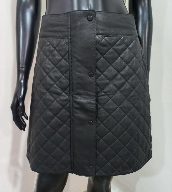 Юбка кожа Massimo Dutti размер S