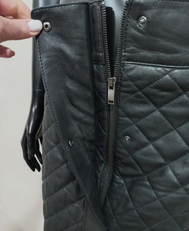 Юбка кожа Massimo Dutti размер S