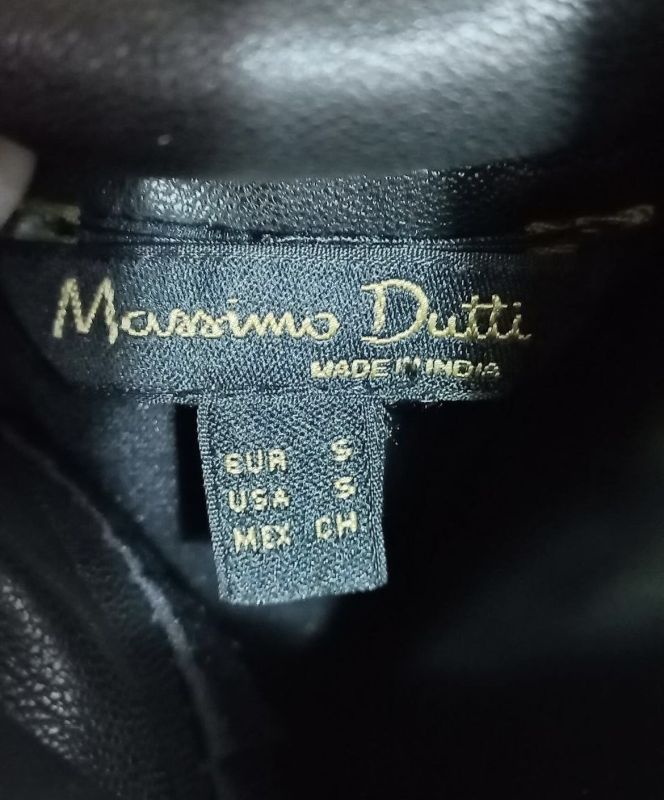 Юбка кожа Massimo Dutti размер S